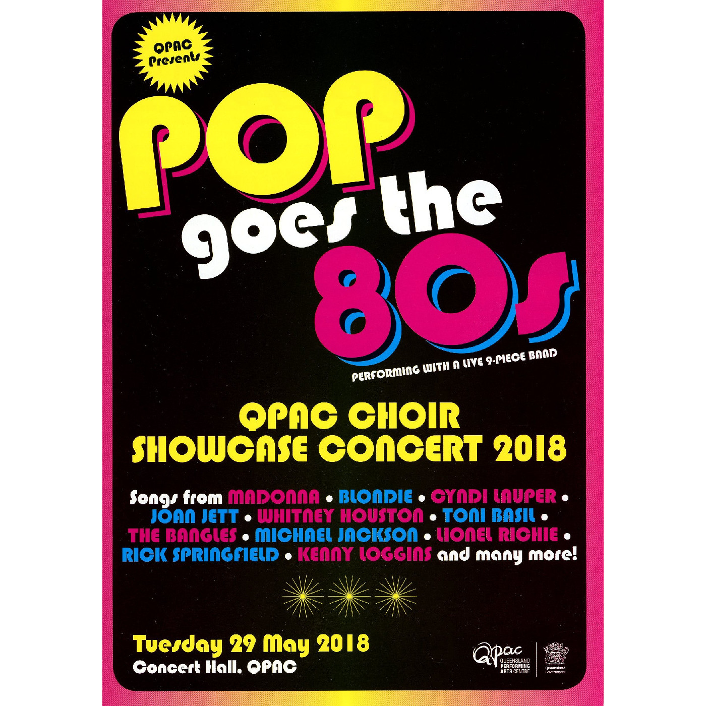 QPAC Choir Showcase Concert - Pop Goes The 80s, 2018