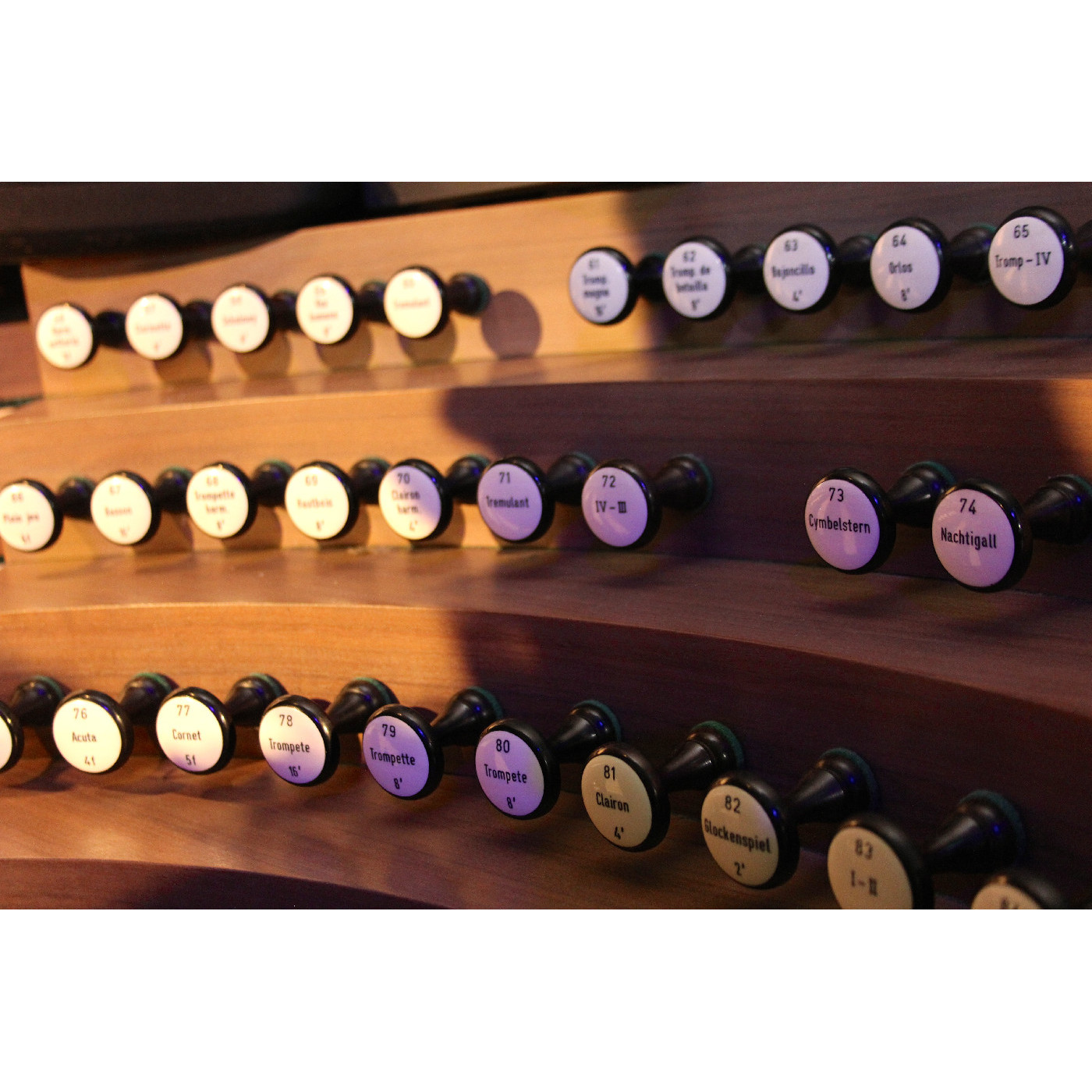 Organ stops, Concert Hall