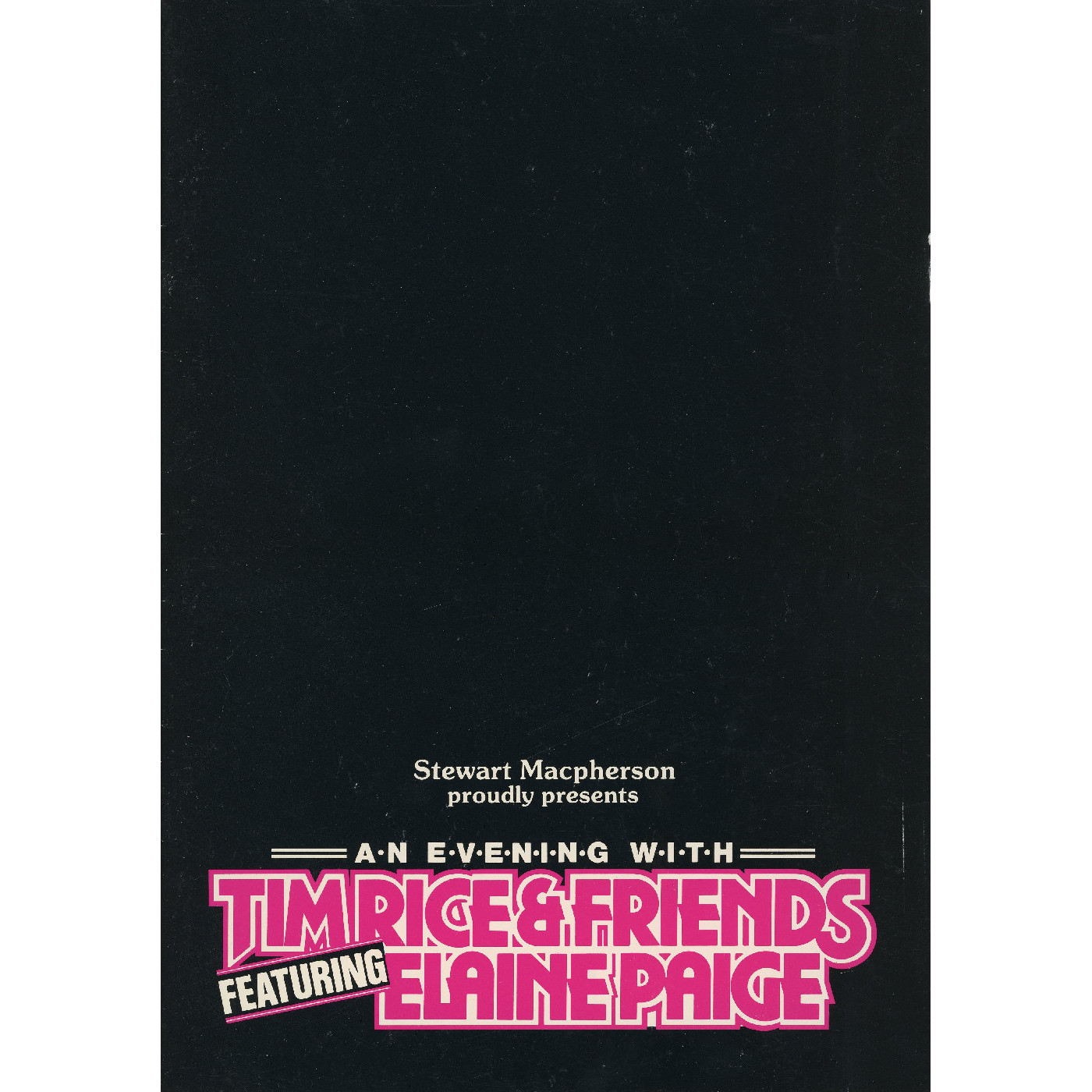 An Evening with Tim Rice & Friends featuring Elaine Paige, 1985