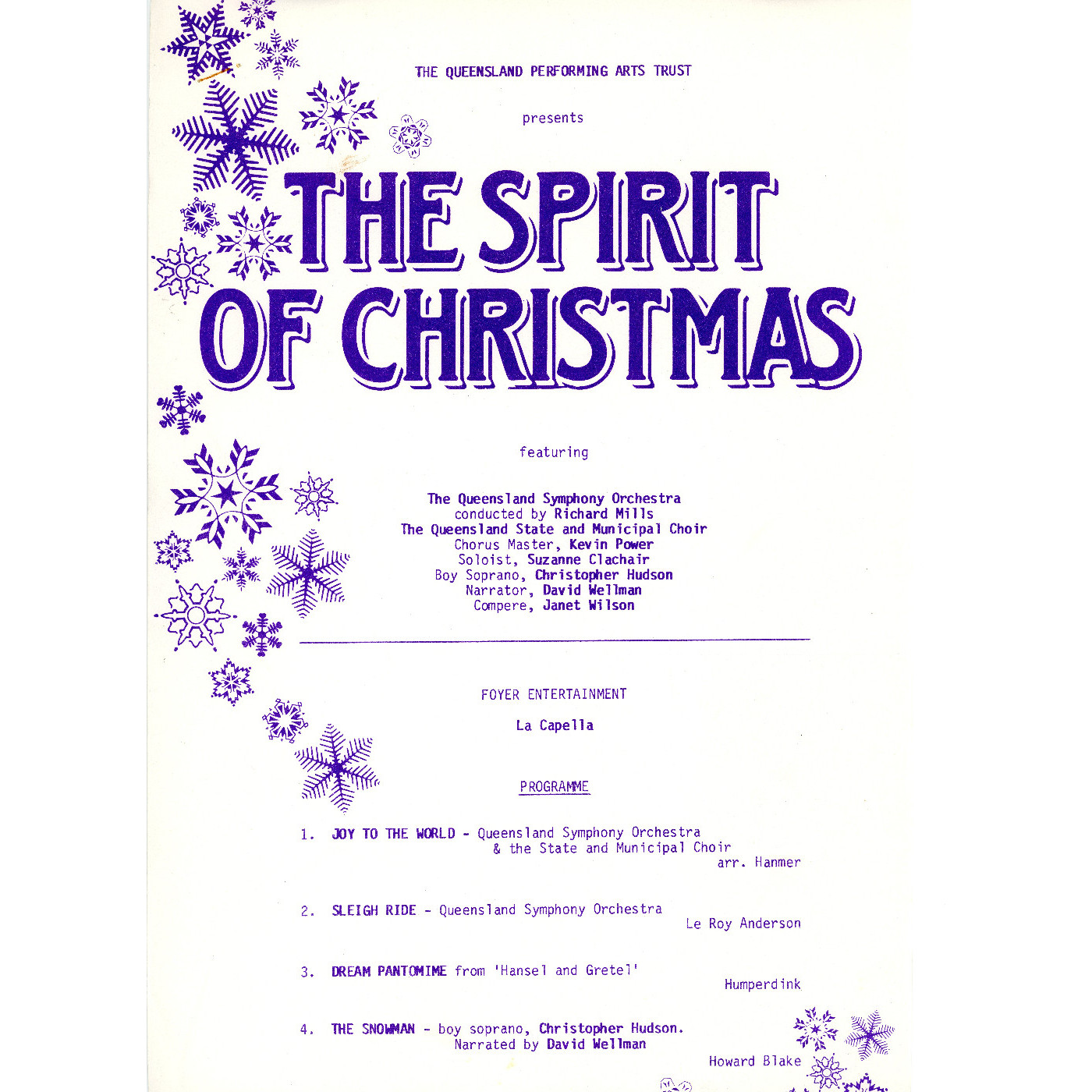 The Spirit of Christmas, 1986