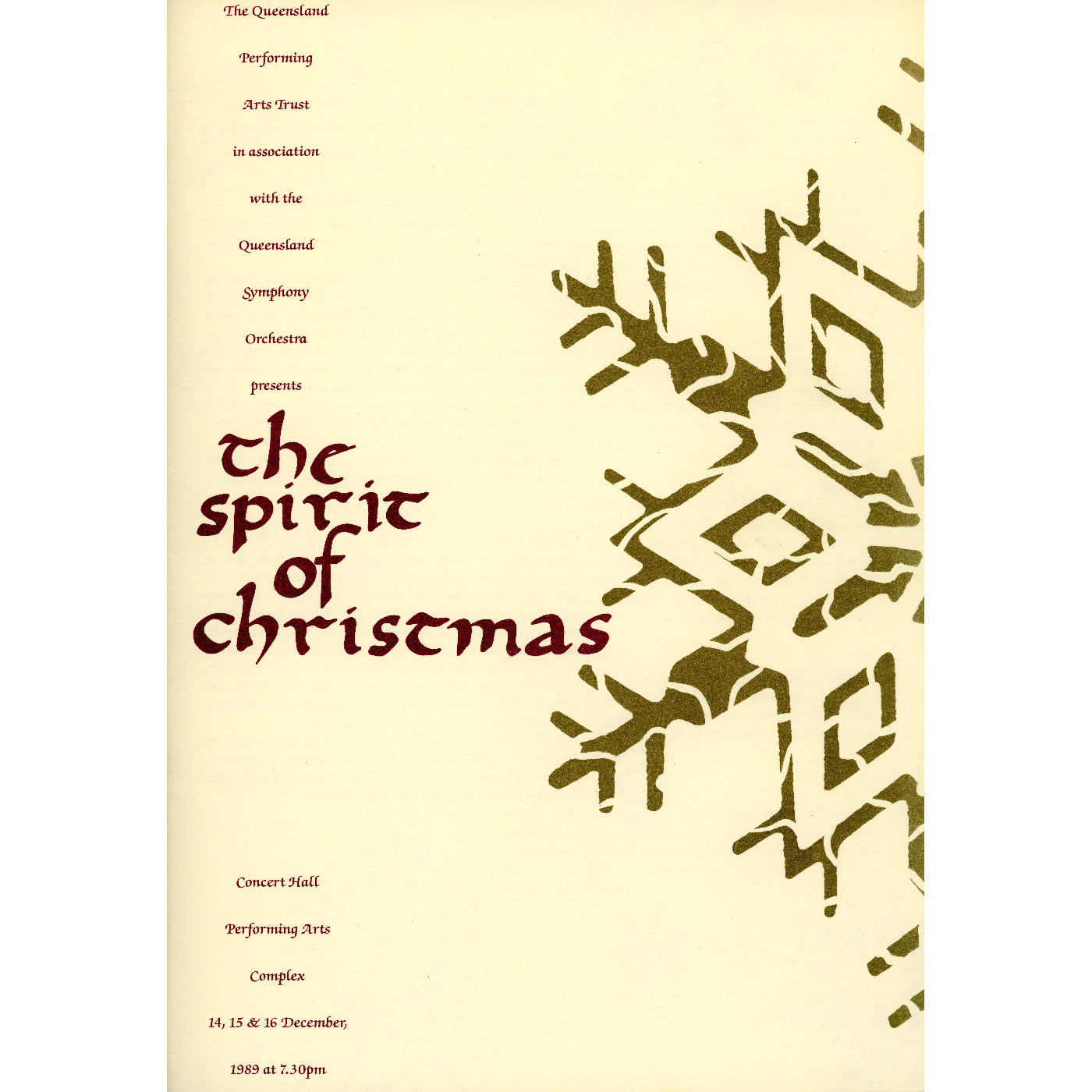 The Spirit of Christmas, 1989