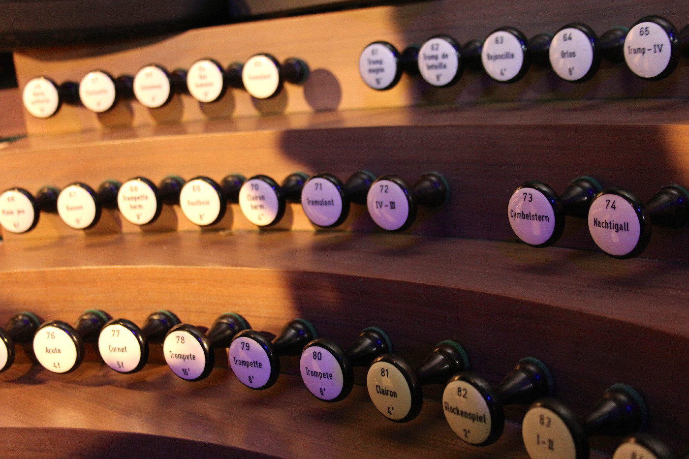 Concert Hall organ stops