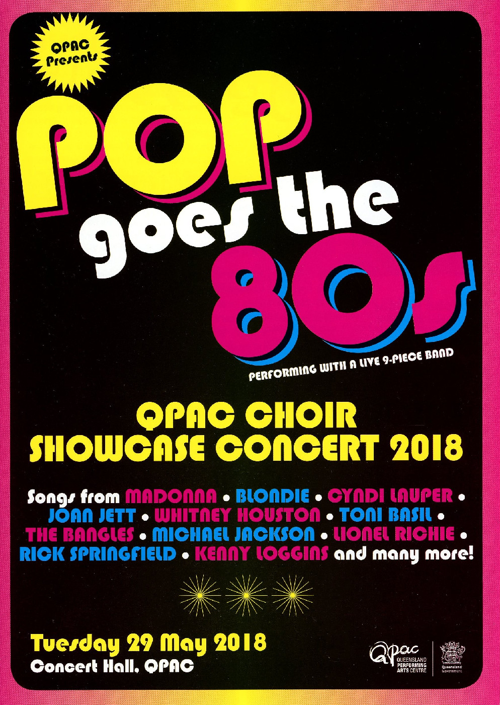 QPAC Choir Showcase Concert - Pop Goes The 80s, 2018