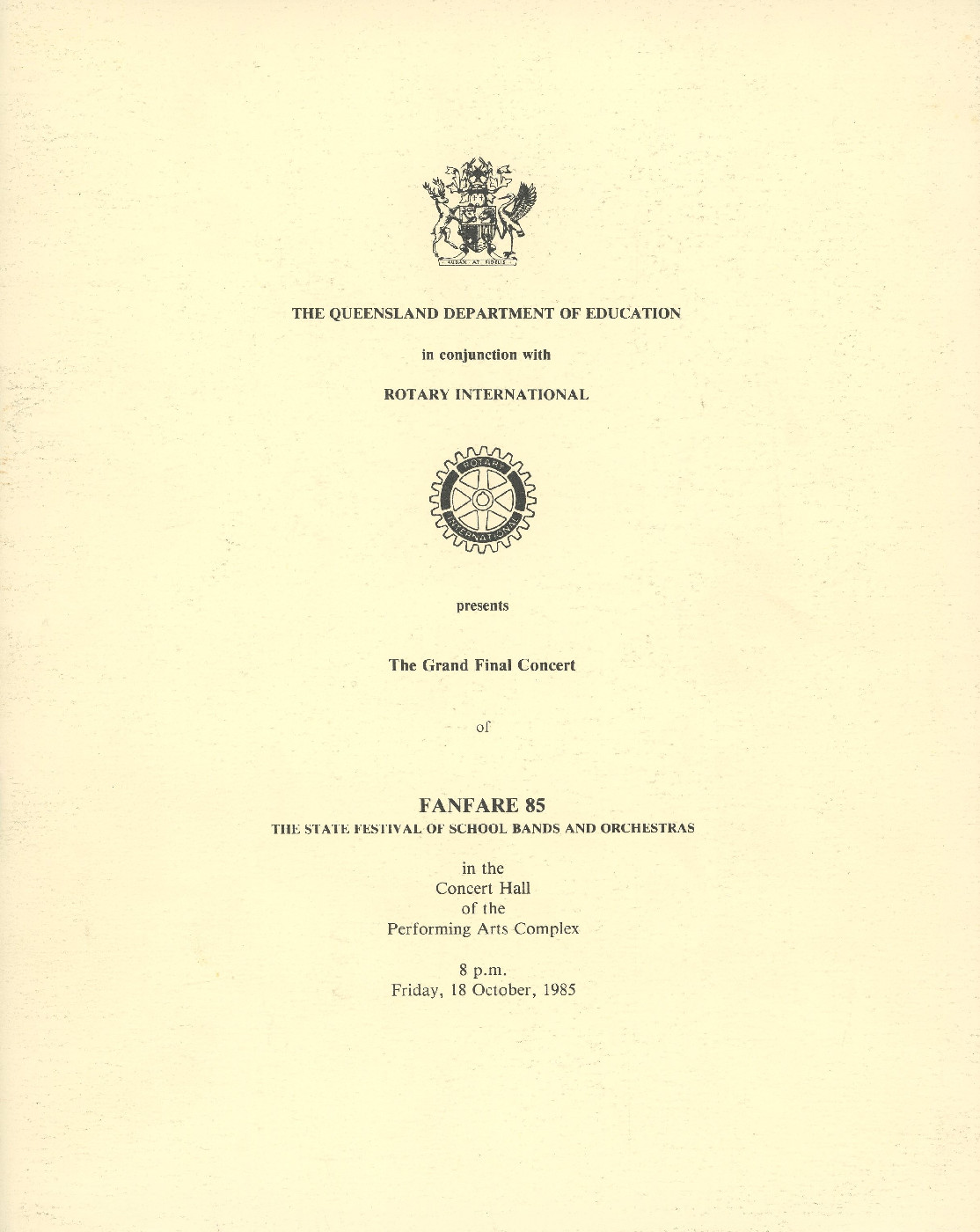 Fanfare 85, 1985